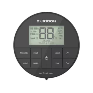 Furrion | Multi-Zone Wall Thermostat | FACW12ESZA2-BL-AM | Chill HE R32 Compatible | LCD Display | Heat/Cool | Black