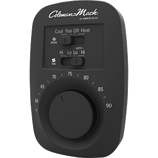 9420-351 | Coleman-Mach 12V Wall Thermostat | Heat/Cool | Black