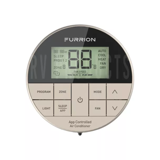 Furrion | Enhanced Multi-Zone Wall Thermostat | FACW12APZA | Chill Compatible | App Control | Bluetooth | Heat/Cool | Black