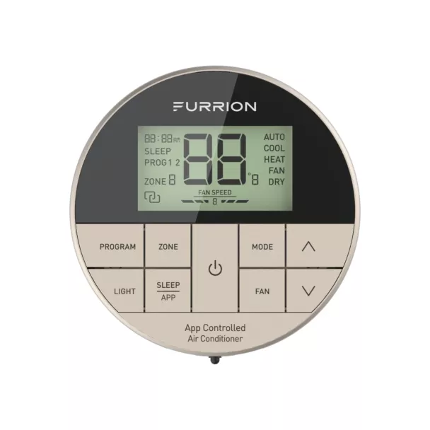 Furrion | Enhanced Multi-Zone Wall Thermostat | FACW12APZA | Chill Compatible | App Control | Bluetooth | Heat/Cool | Black