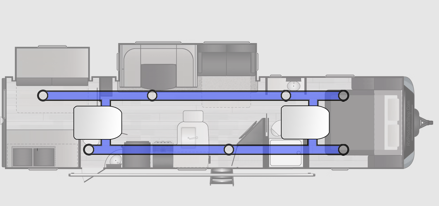 Example of a 2-sided lateral ducted installation.